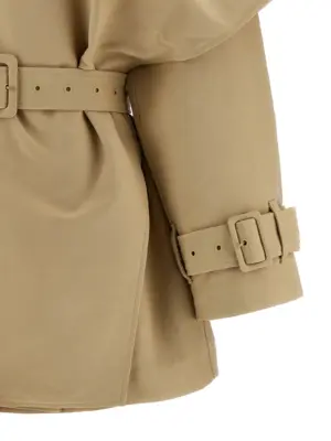 'Mini Scarfcoat' coat 100% cotton ENTIRE STUDIOS Beige