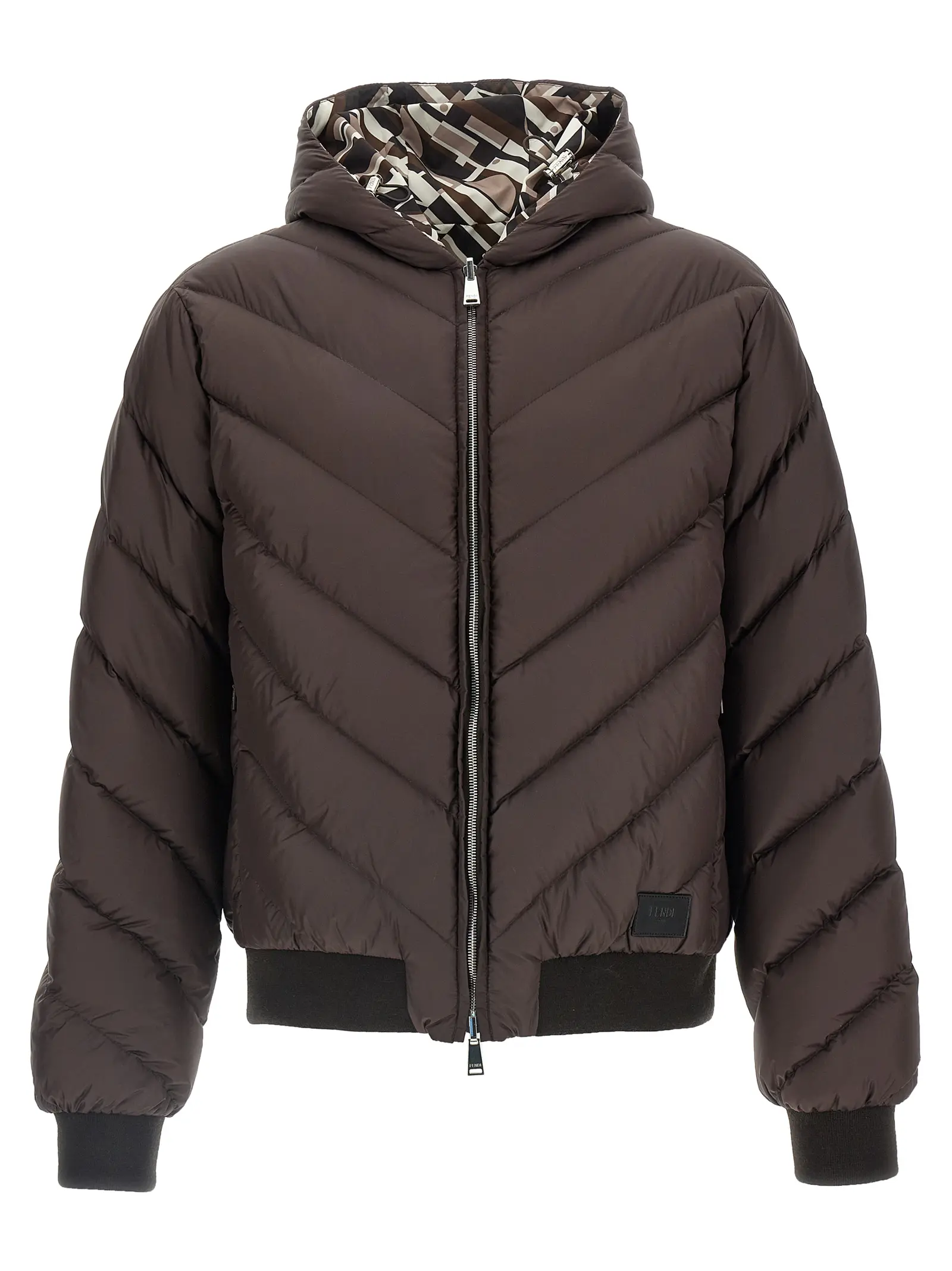 Куртка пухова Reversible Fendi Багатокольорова 1 Reversible down jacket FENDI Multicolor