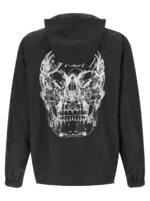 'Glass Skull' anorak FAECMRB2884PNY002N02 PHILIPP PLEIN Black