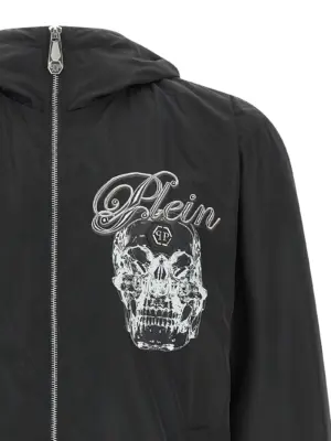 'Glass Skull' anorak Man PHILIPP PLEIN Black