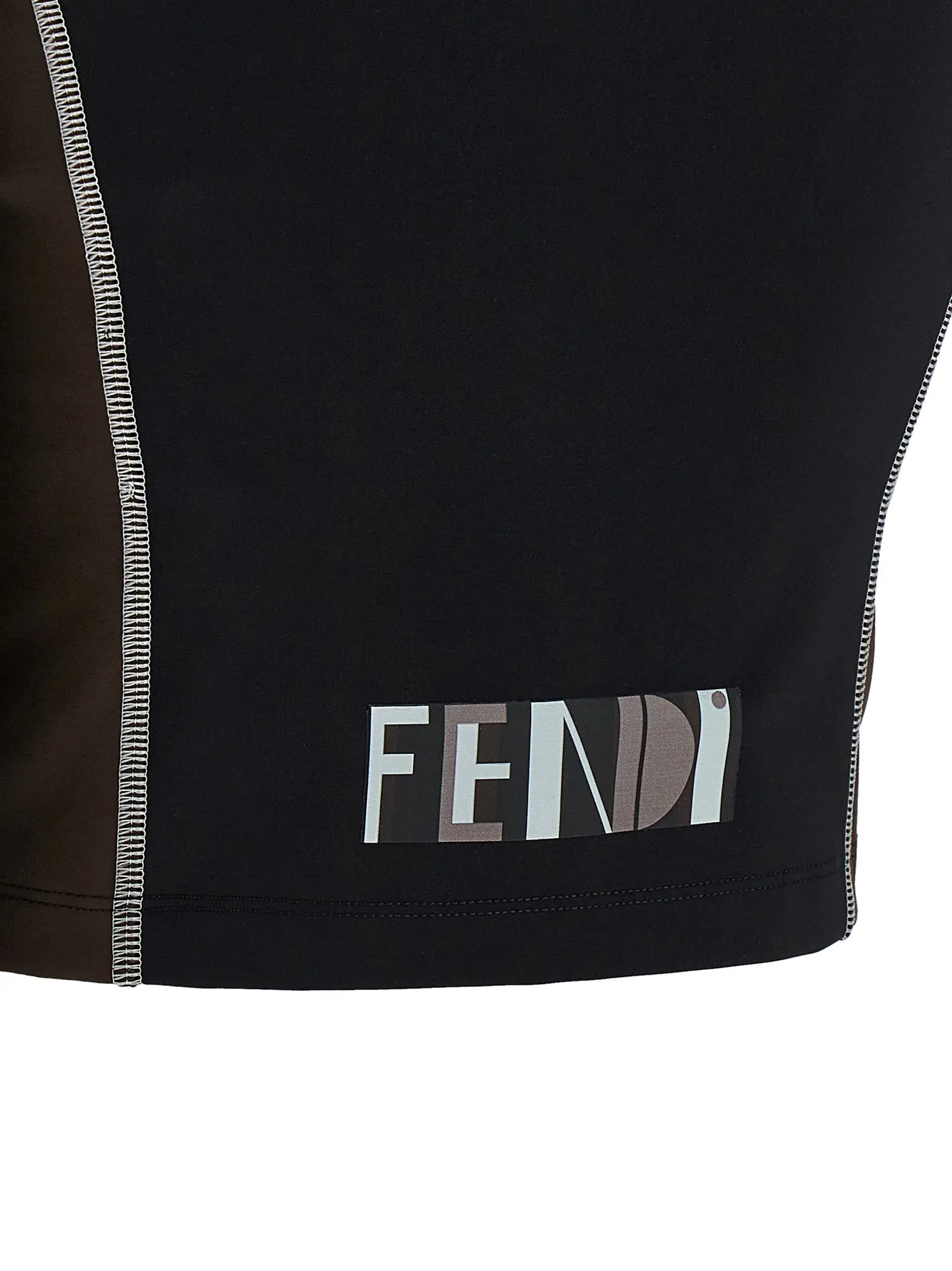 Топ Color Block Fendi Чорний 4 'Color Block' top 74% polyamide