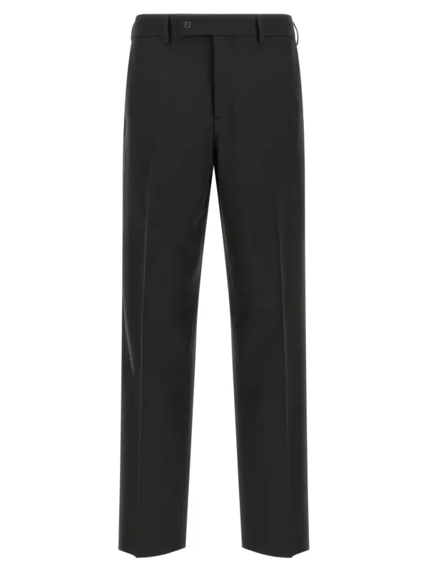 Gabardine trousers FENDI Black