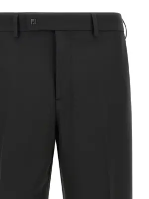 Gabardine trousers Man FENDI Black