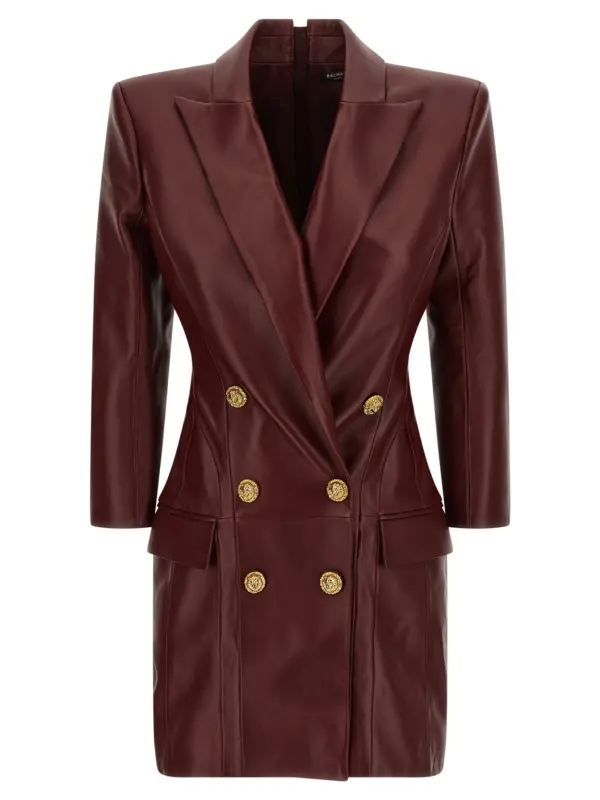 Blazer dress BALMAIN Bordeaux