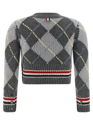Cardigan Argyle FKC679AY1029982 THOM BROWNE Gray