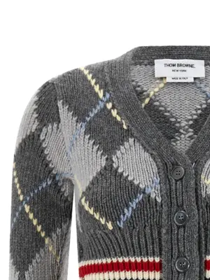 Cardigan Argyle Woman THOM BROWNE Gray