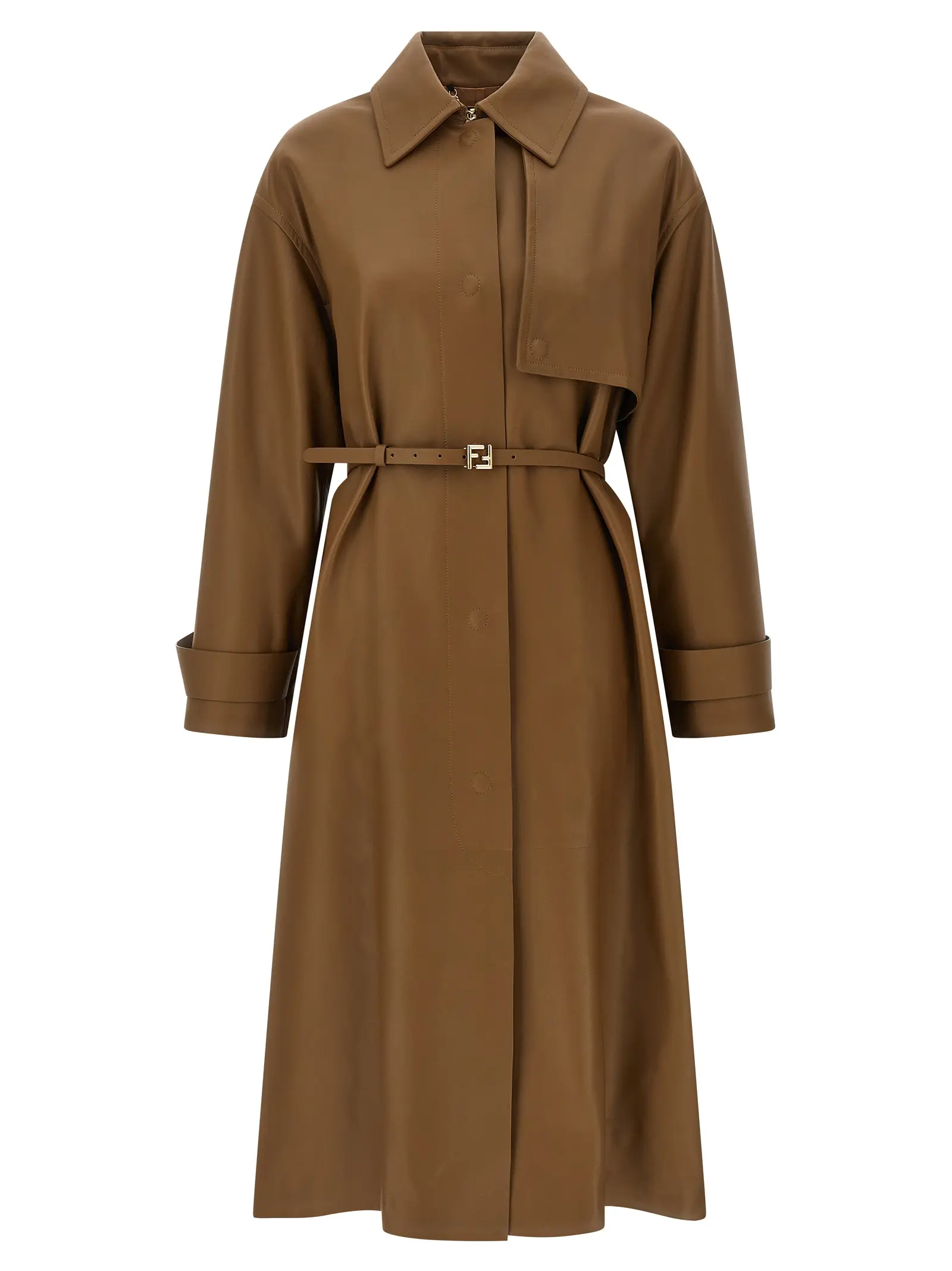 Тренч із наппи Nappa Fendi Коричневий 1 Nappa trench coat FENDI Brown