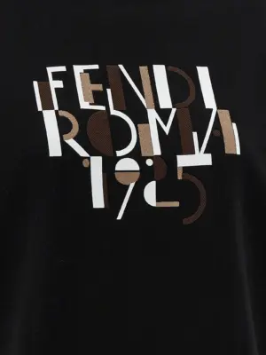 'Fendi Roma' sweatshirt 100% cotton FENDI Black