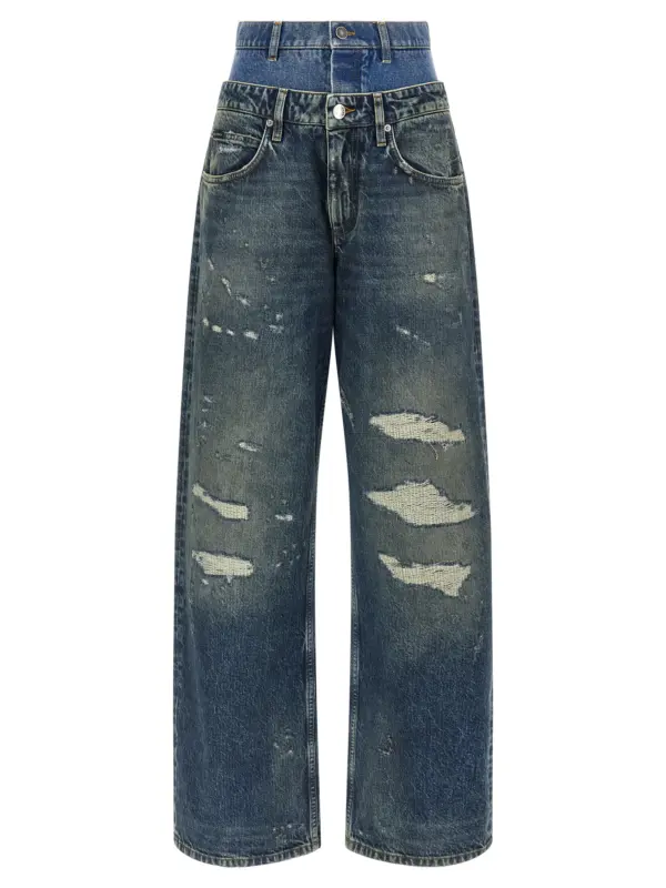 Double layer jeans DOLCE & GABBANA Blue