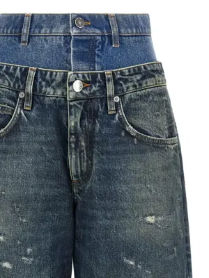 Double layer jeans Woman DOLCE & GABBANA Blue