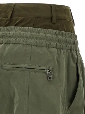 Double layer cargo pants 45% cotton 39% polyester 16% polyamide DOLCE & GABBANA Green