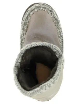 'Eskimo 24' ankle boots 100% sheepskin leather (Ovis Aries) MOU Silver