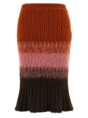 Wool skirt FENDI Multicolor