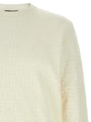 'Zucca' sweater Man FENDI White