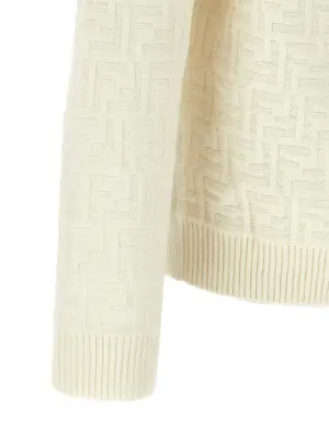 'Zucca' sweater 100% cotton FENDI White