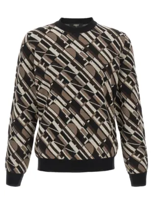 'Fendi Tape' sweater FENDI Brown