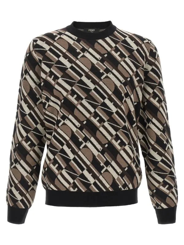 'Fendi Tape' sweater FENDI Brown