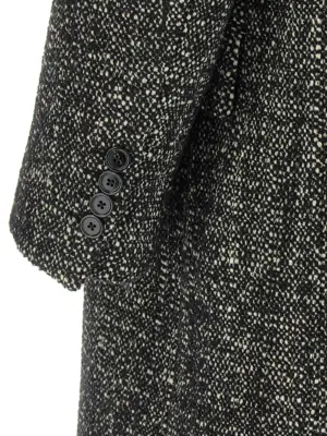 Bouclé wool coat 12% PA 1% WS 87% WV DOLCE & GABBANA White/Black