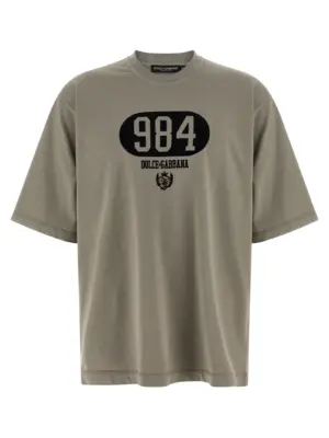 Flocked print T-shirt DOLCE & GABBANA Gray