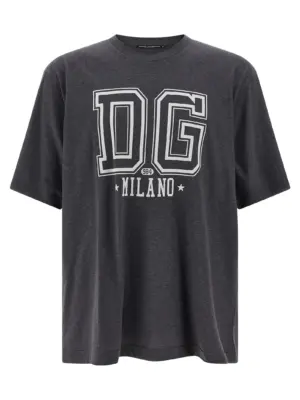 Flocked print T-shirt DOLCE & GABBANA Gray
