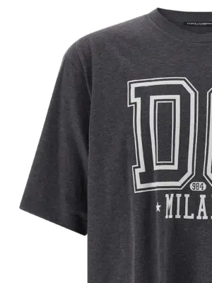 Flocked print T-shirt Man DOLCE & GABBANA Gray