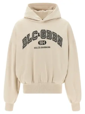 Logo print hoodie DOLCE & GABBANA Beige