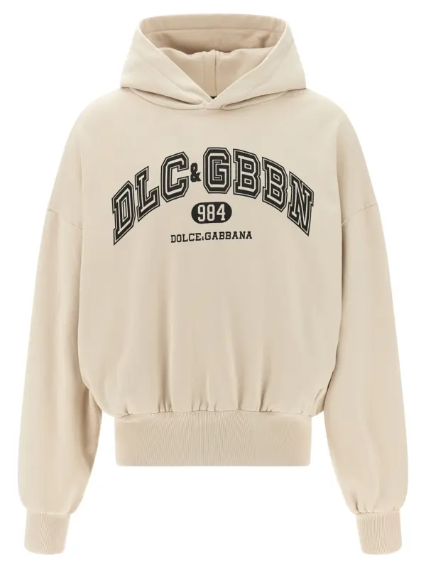 Logo print hoodie DOLCE & GABBANA Beige