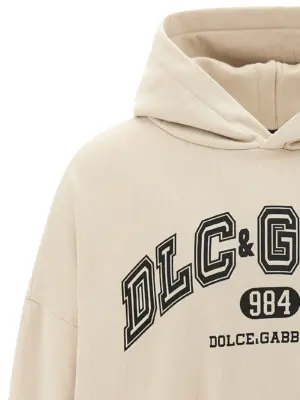Logo print hoodie Man DOLCE & GABBANA Beige