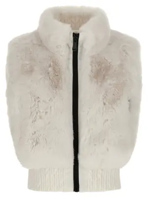 'Dahlia' reversible vest GOLDBERGH White