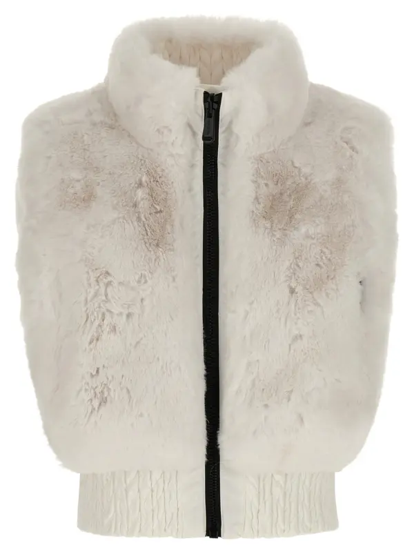 'Dahlia' reversible vest GOLDBERGH White