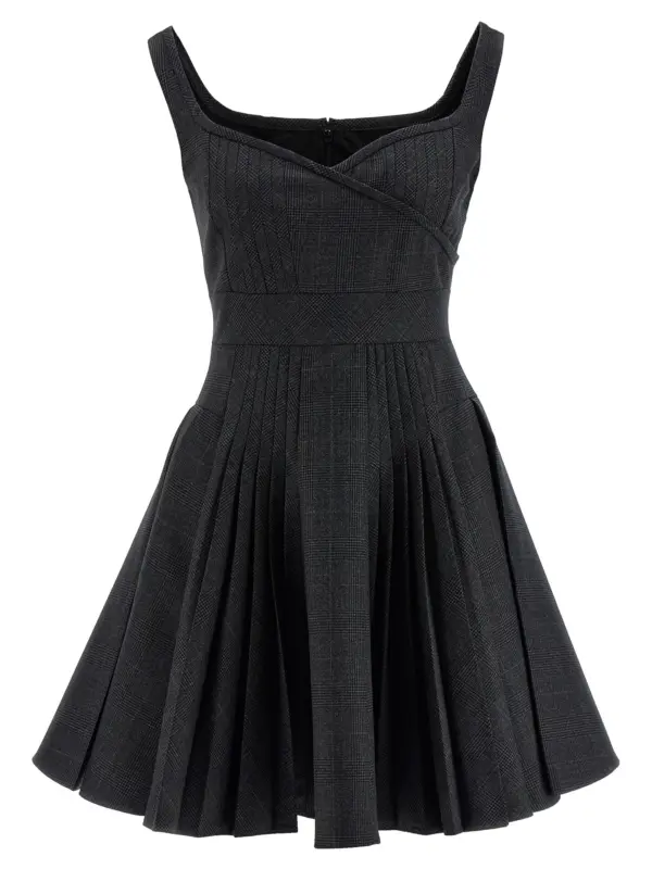 Pleated dress GIOVANNI BEDIN Gray