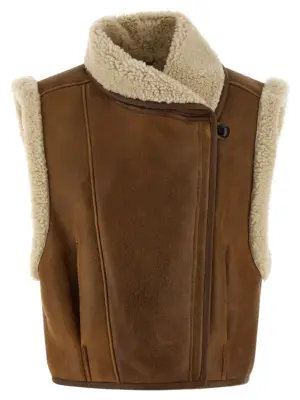 'Alime' vest ISABEL MARANT Brown