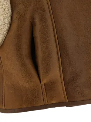 'Alime' vest 100% lamb leather (Ovis aries) ISABEL MARANT Brown