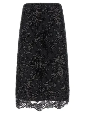 'Giulia' midi skirt LE TWINS Black