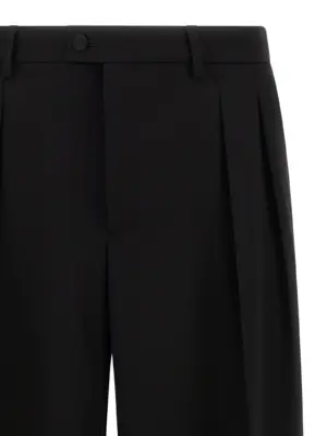 Satin band pants 100% virgin wool DOLCE & GABBANA Black