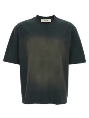 Used dyed cotton t-shirt GOLDEN GOOSE Black