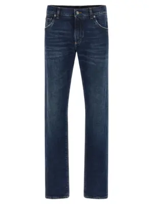 Logo plaque jeans DOLCE & GABBANA Blue