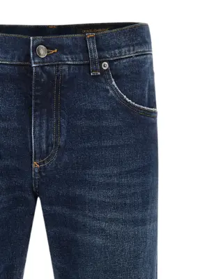 Logo plaque jeans Man DOLCE & GABBANA Blue