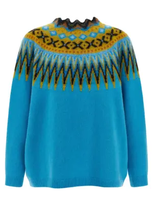 Jacquard pattern sweater LOEWE Light Blue