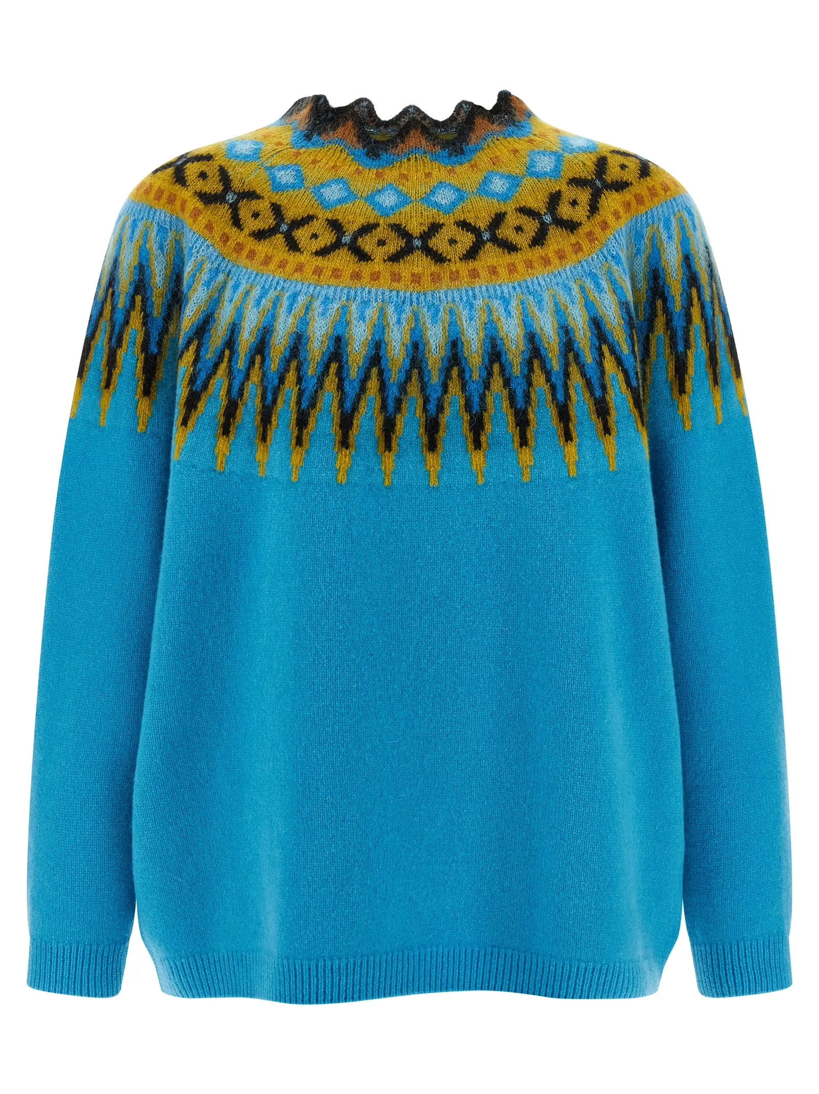 Светр Jacquard Pattern Loewe Блакитний 1 Jacquard pattern sweater LOEWE Light Blue