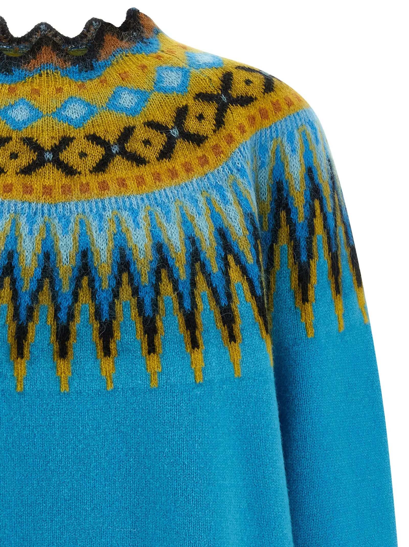 Светр Jacquard Pattern Loewe Блакитний 3 Jacquard pattern sweater Man LOEWE Light Blue