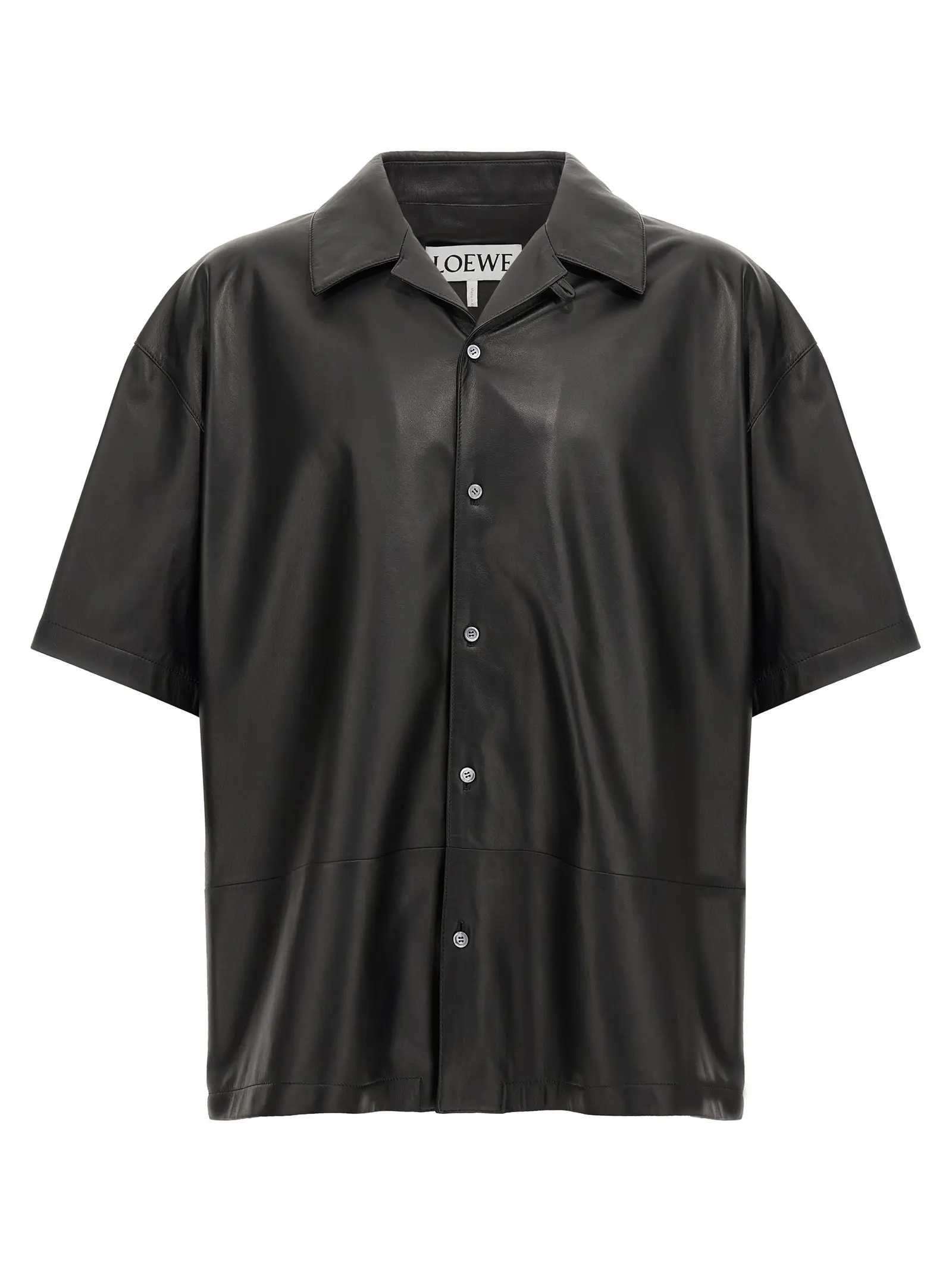 Сорочка шкіряна Nappa Loewe Чорна 1 Nappa leather shirt LOEWE Black
