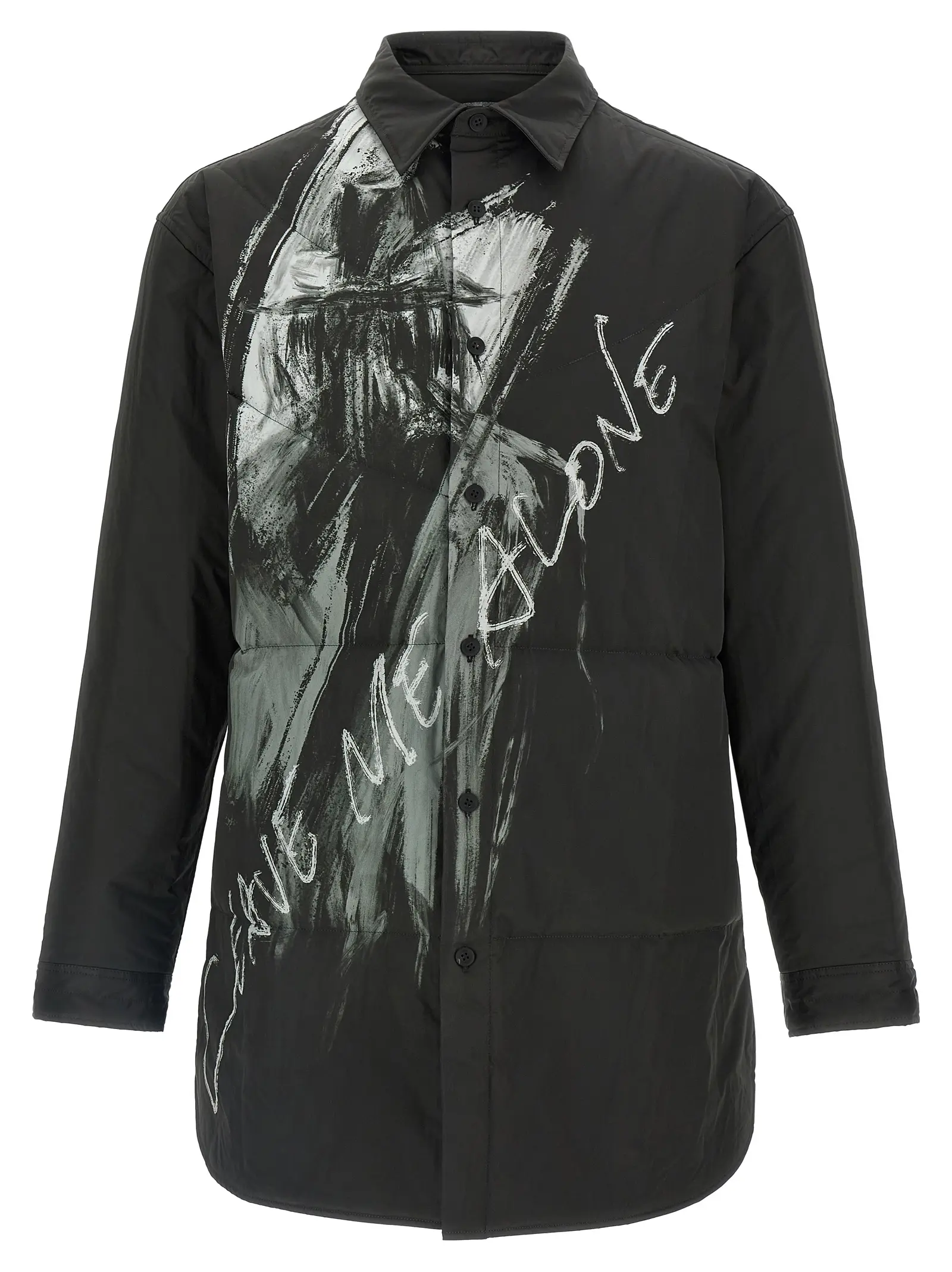 Сорочка утеплена Padded Yohji Yamamoto Чорна 1 Padded overshirt YOHJI YAMAMOTO Black