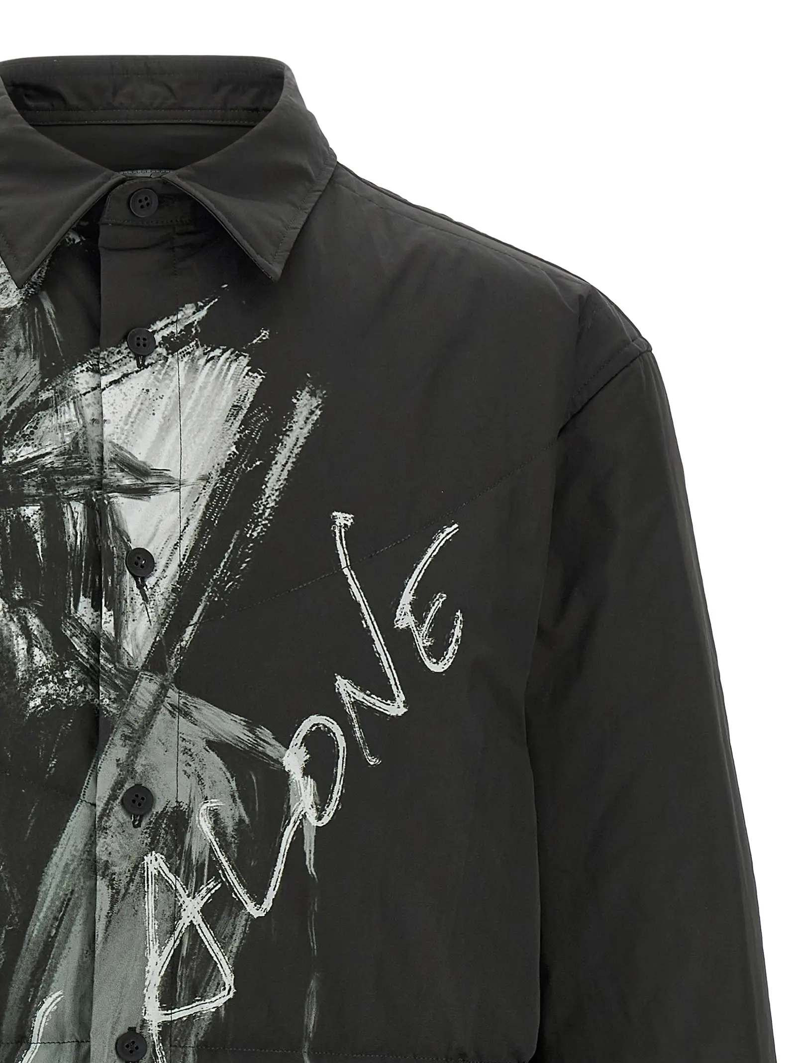 Сорочка утеплена Padded Yohji Yamamoto Чорна 3 Padded overshirt Man YOHJI YAMAMOTO Black