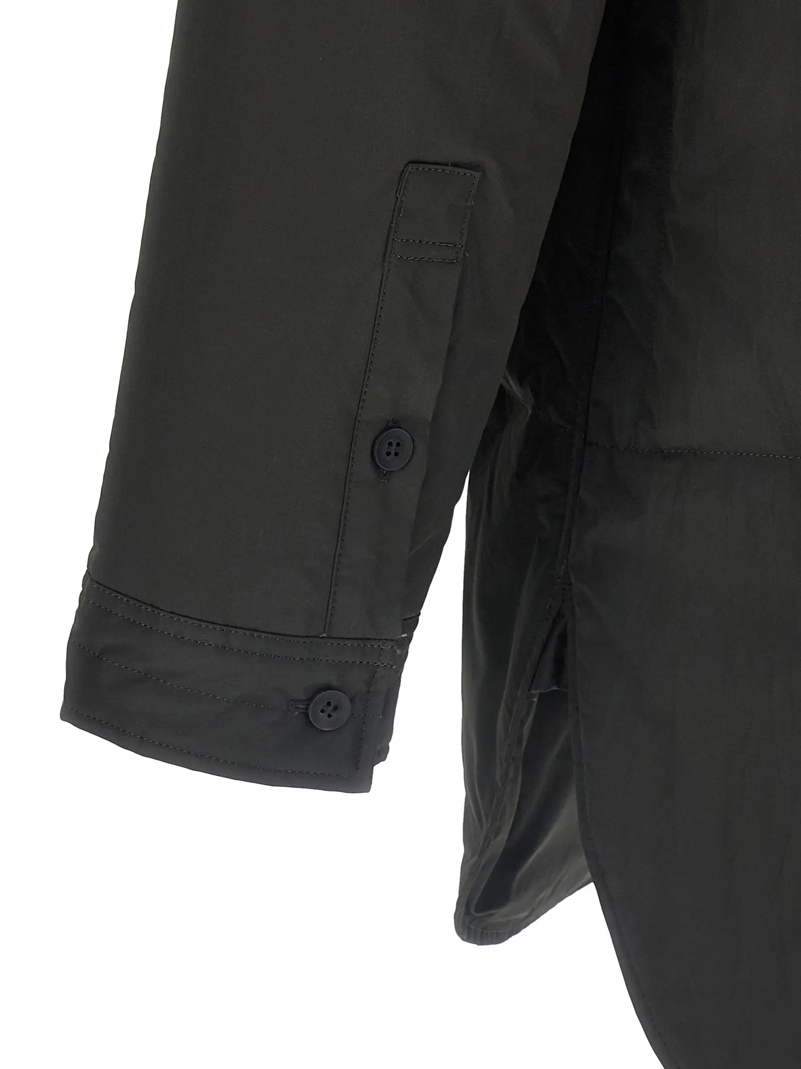 Сорочка утеплена Padded Yohji Yamamoto Чорна 4 Padded overshirt 100% polyester YOHJI YAMAMOTO Black