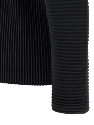 'Monthly Colors: September' sweater 100% polyester HOMME PLISSE' ISSEY MIYAKE Black