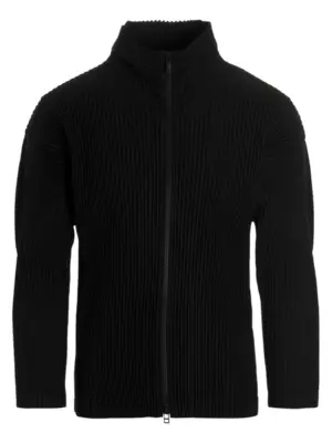 'Basics' cardigan HOMME PLISSE' ISSEY MIYAKE Black