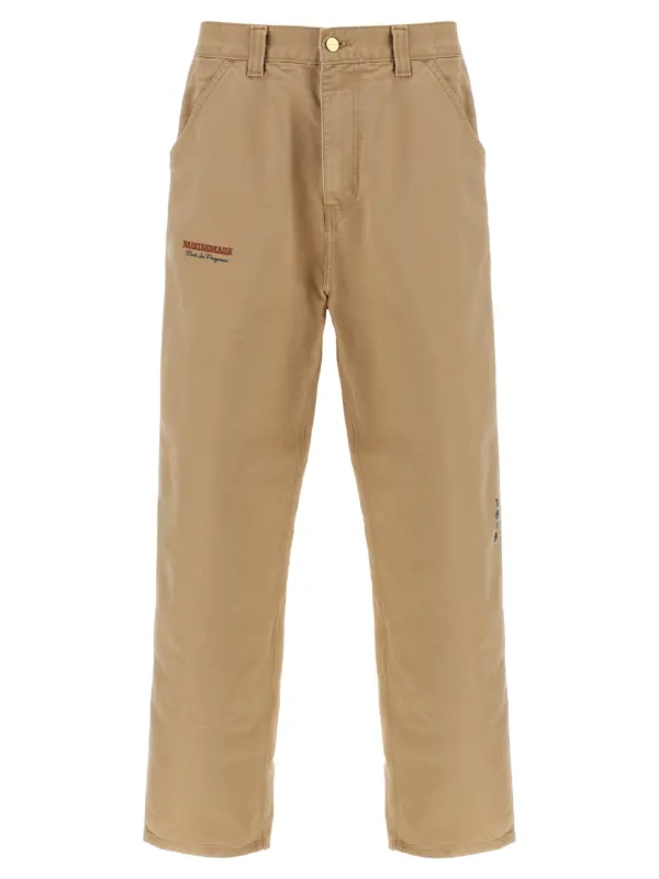 'Single Knee Graphic' pants CARHARTT WIP Beige