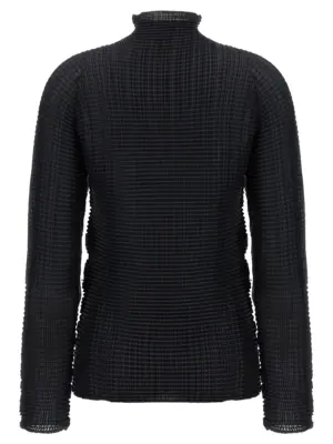 'Wooly Pleats' blouse IM58FJ40515 ISSEY MIYAKE Black