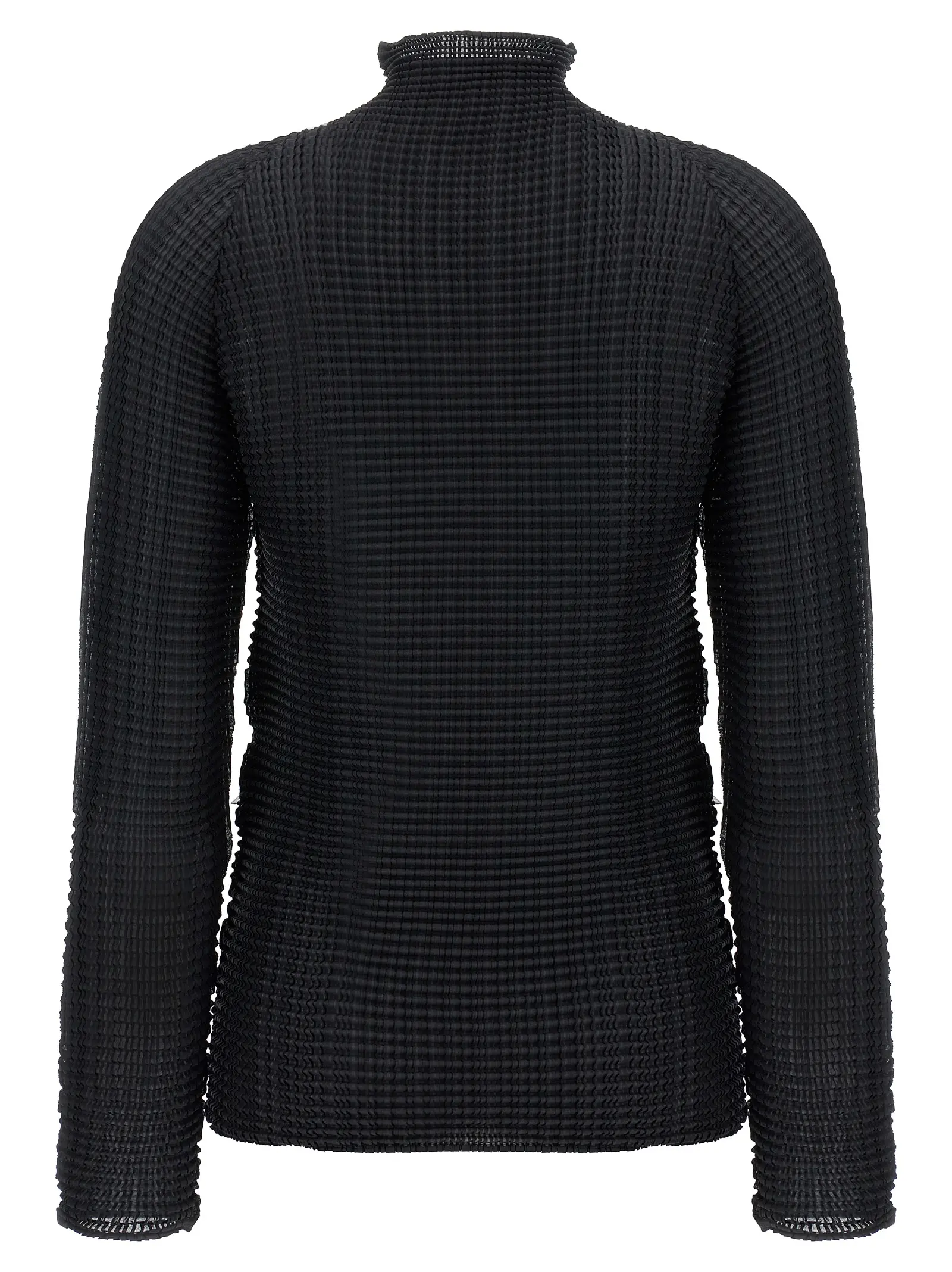 Блуза Wooly Pleats Issey Miyake Чорна 2 'Wooly Pleats' blouse IM58FJ40515 ISSEY MIYAKE Black